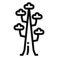 Tree Vector Line Icon, wood