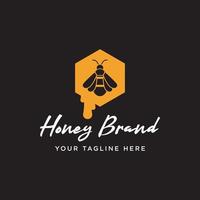 Honey hexagonal Logo vector