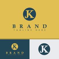 Letter JK Monogram Logo vector