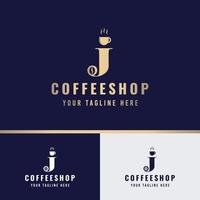 Letter J Coffee Logo vector