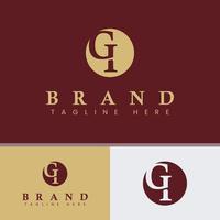 Letter GI Monogram Logo vector