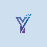 Letter YJ or Yj Checklist Technology logo vector