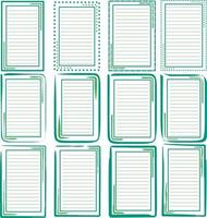 Green Notebook paper vector