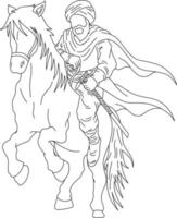 equestrian knight vector image.