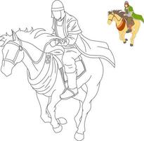 equestrian knight vector image.