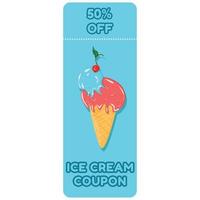 Ice cream coupon. Special offer vector