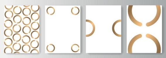 Collection of White backgrounds with abstract image of circles vector