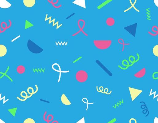 Confetti. Seamless cartoon pattern