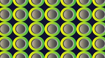 Green and yellow concentric rings. Abstract futuristic background. Vector geometric illustration. Radial shapes. Futuristic cover design. Minimalist broadcast style concept.