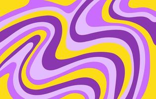 Abstract horizontal psychedelic background with colorful waves. Trendy vector illustration in style hippie 60s, 70s.