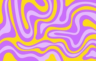 Abstract horizontal psychedelic background with colorful waves. Trendy vector illustration in style hippie 60s, 70s.