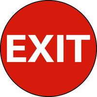 Exit Floor Sign On White Background vector