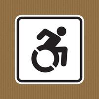 Accessible Parking Sign On White Background vector