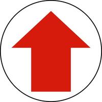 Directional Arrow Floor Sign On White Background vector