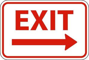 Exit Right Arrow Sign On White Background vector