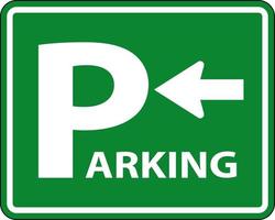 Parking Area Right Arrow Sign On White Background vector