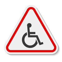 Accessible Parking Sign On White Background vector