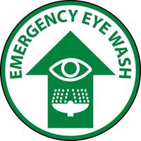 Emergency Eye Wash Floor Sign On White Background vector