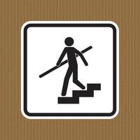 Avoid A Fall Use Handrails Sign vector