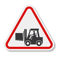 Forklift truck sign,Hazard warning forklift vector