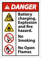 Danger Explosion and Fire Hazard Sign On White Background vector