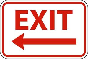 Exit Left Arrow Sign On White Background vector