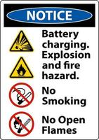 Notice Explosion and Fire Hazard Sign On White Background vector