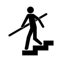 Avoid A Fall Use Handrails Sign vector