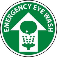 Emergency Eye Wash Floor Sign On White Background vector