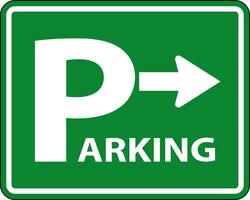 Parking Area Left Arrow Sign On White Background vector