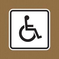 Accessible Parking Sign On White Background vector