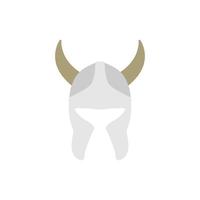 Viking Helmet Flat Illustration. Clean Icon Design Element on Isolated White Background vector