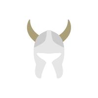 Viking Helmet Flat Illustration. Clean Icon Design Element on Isolated White Background vector