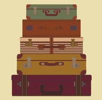 The card with suitcases vector