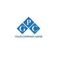 GPC letter logo design on white background. GPC creative initials letter logo concept. GPC letter design. vector