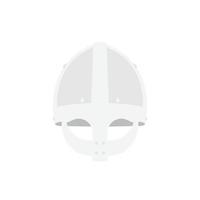 Viking Helmet Flat Illustration. Clean Icon Design Element on Isolated White Background vector