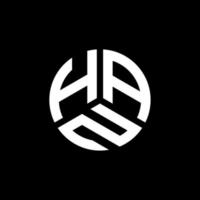 diseño de logotipo de letra haz sobre fondo blanco. concepto de logotipo de letra inicial creativa haz. diseño de letras haz. vector