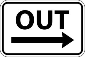 Out Right Arrow Sign On White Background vector