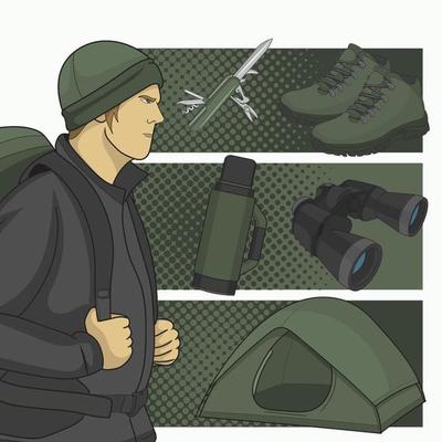 Camping vector illustration