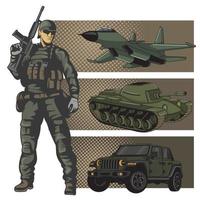 Military and transportation vector