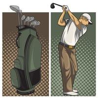 Golf player vector