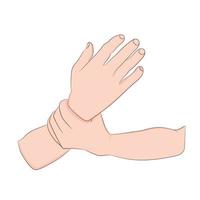 graphics drawing concept Guillain-Barre syndrome Wrist pain is often caused or ascending para vector