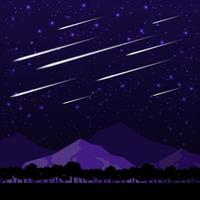 Meteor Shower Background in Outer Space vector