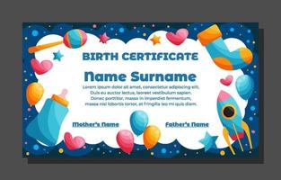 Certificate Template for Baby Boy vector
