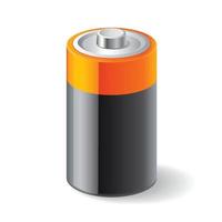 Battery Icon with White Background vector