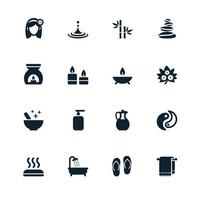 Spa icons with White Background vector