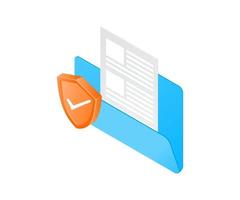 document storage folder security vector