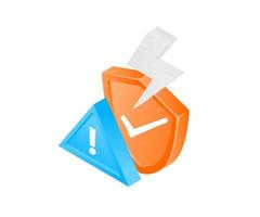 office data security warning vector
