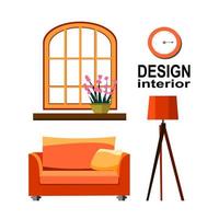 Modern Design Interior Chair. Living room vector