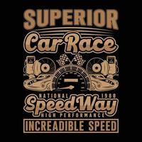 Car Race T-shirt design, vector, illustration, artwork t-shirt template vector